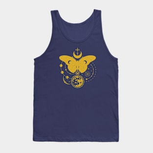 Vintage, Celestial Butterfly and Crescent Moon Tank Top
